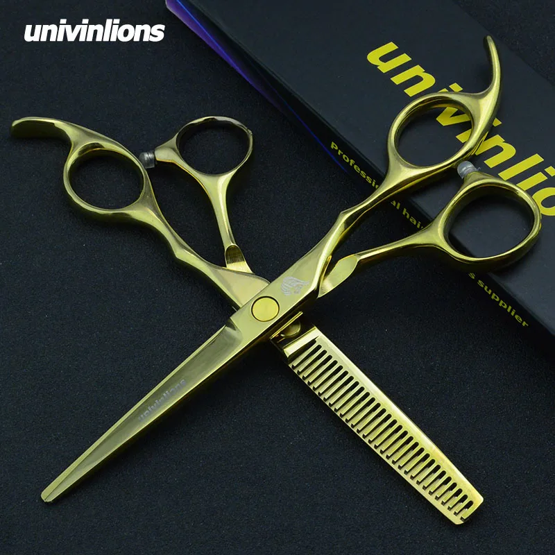 5 5/6 &quotзолотые ножницы univinlions для волос японская Парикмахерская Ножницы