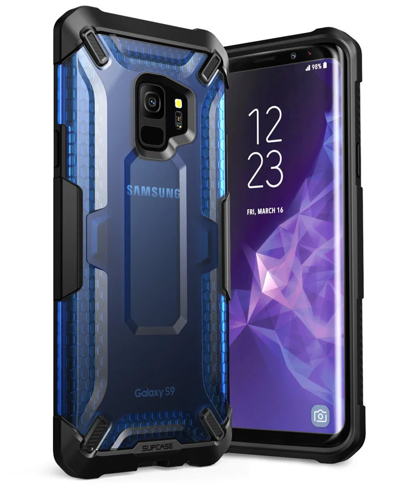 Blue Для samsung Galaxy S9 чехол SUP чехол с единорогом Beetle серии премиум Гибридный ТПУ бампер+ PC прозрачный защитный чехол задняя крышка для S9 - Цвет: Blue