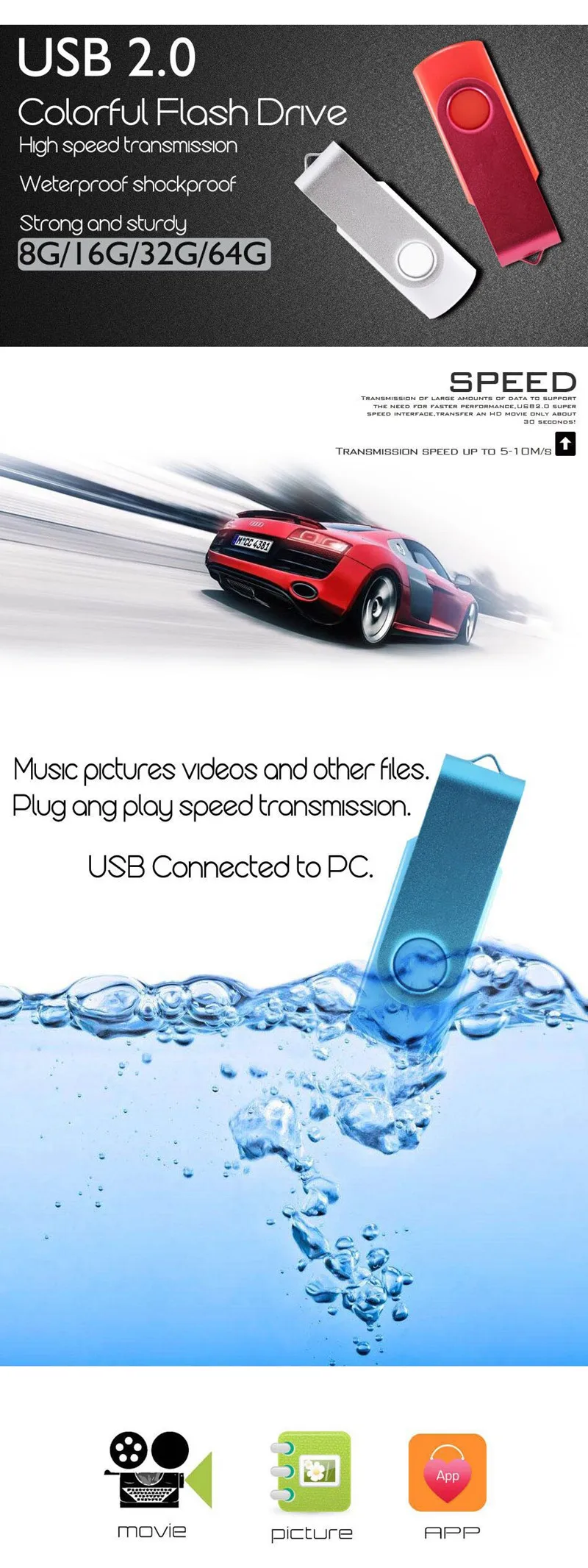 Usb флешка 2,0, 128 ГБ, USB флеш-накопитель, 64 ГБ, цветной флеш-накопитель, 32 ГБ, вращающийся ключ, флешка, 16 ГБ, карта памяти, 8 ГБ, 4 Гб, бесплатный логотип на заказ