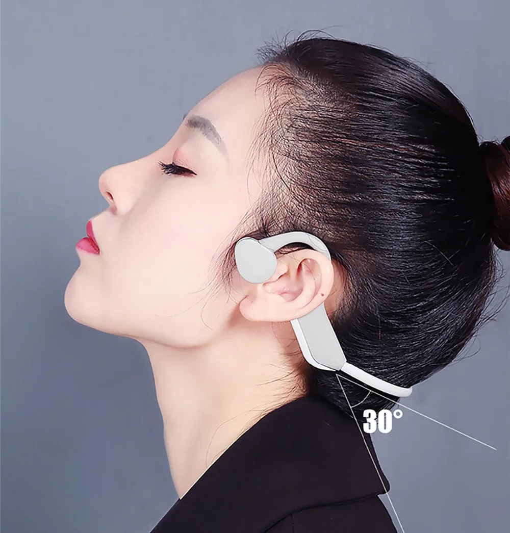 J20 Bluetooth 5.0 Headset Bone Conduction Wireless Sports Earphone Hands Free For Smartphone | Электроника