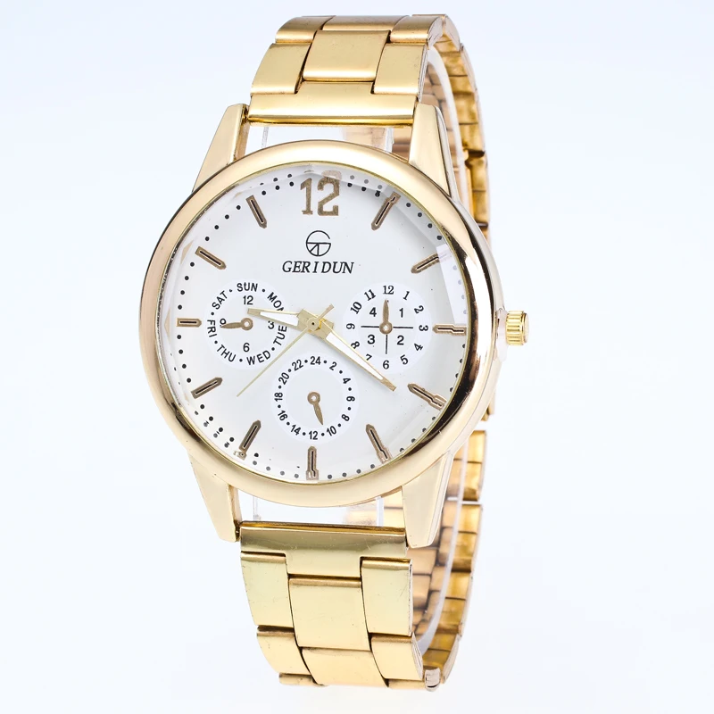 Женские и мужские часы новые модные из нержавеющей стали кварцевые женские