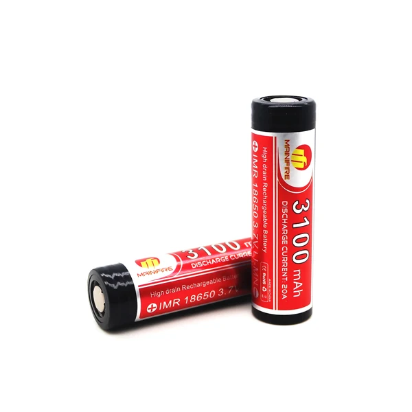 Электронная сигарета Mainifire 18650 батарея 3100mah 20a 3 7 v литий-ионный полимерный