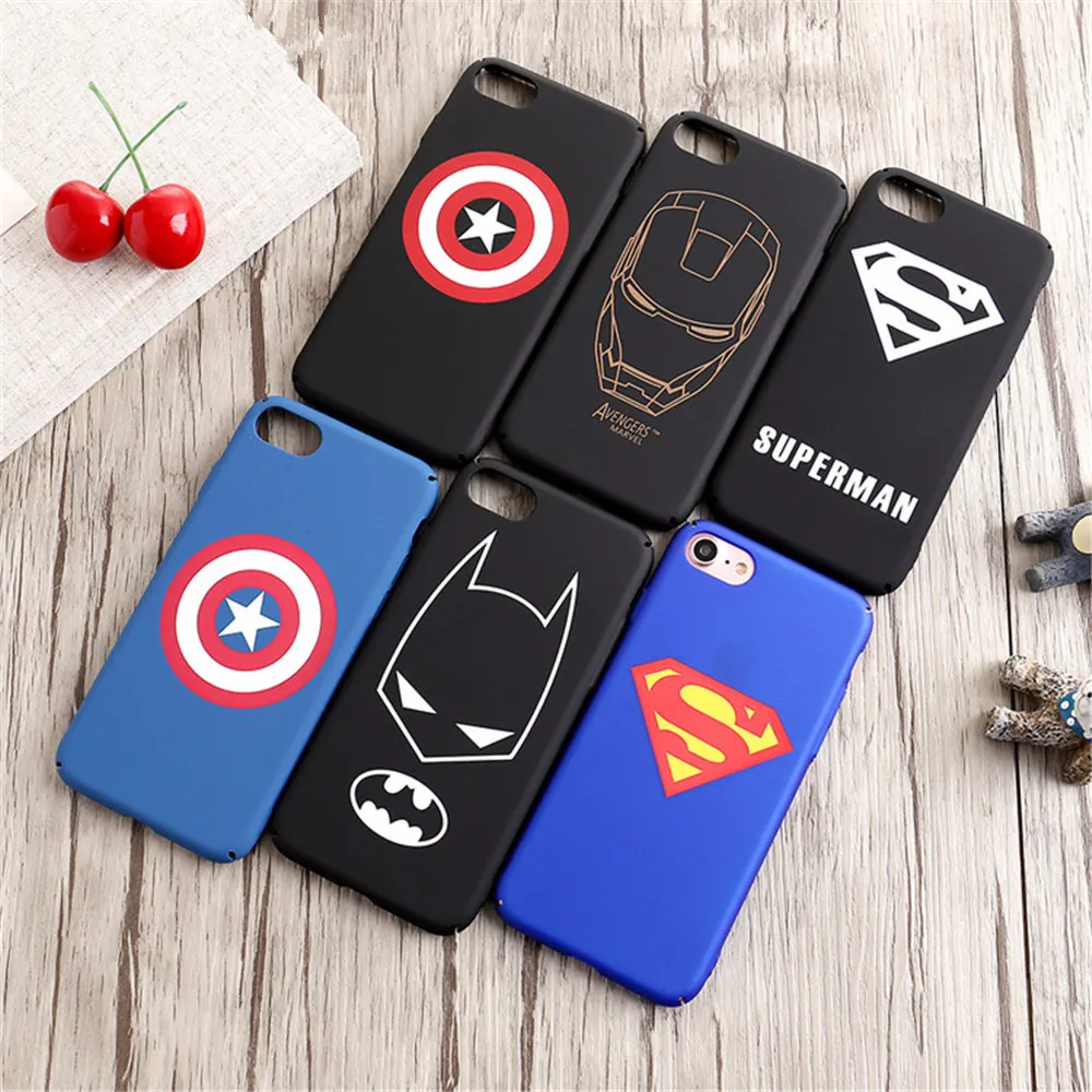 Супермен Бэтмен телефон чехол для iPhone 6 6S 8 7 Plus Матовая Жесткий Пластиковый тонкий