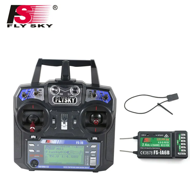 Flysky FS i6 I6 2 4G 6ch Радиоуправляемый передатчик с ресивером для радиоуправляемого