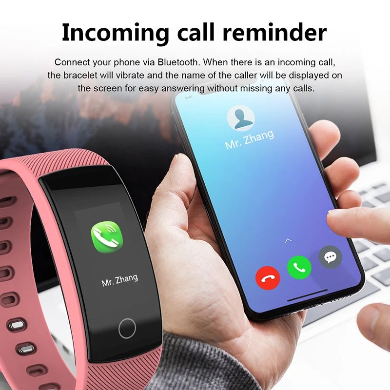 LYMOC QS80 плюс здоровье Браслеты Спорт Bluetooth браслет монитор сердечного ритма крови