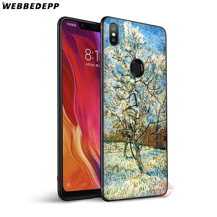 WEBBEDEPP Van Gogh Tardis Мягкий силиконовый чехол для Xiaomi Mi 6 8 9 SE MAX 3 A1 A2 Lite F1 | Мобильные
