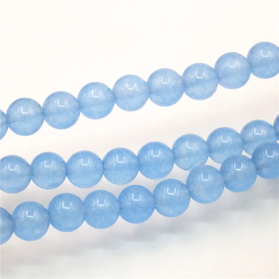 Модные бусины ювелирные изделия многоразмерные небесно-голубые полудрагоценные