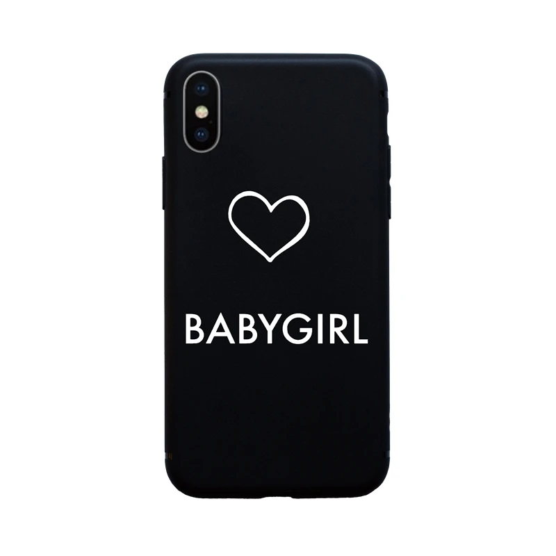 B Soft Babygirl Классный мягкий чехол для телефона для iPhone 11Pro Max 7 8 Plus 6 6S Plus 5 SE X XS Max XR Phone MOM BOSS HONEY Cover Fundas Coque Shell - Цвет: B Soft Babygirl