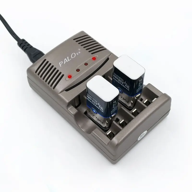 PALO 4 слота светодиодный светильник зарядное устройство для NiCd NiMH AA AAA 6F22 9V 1 2 V