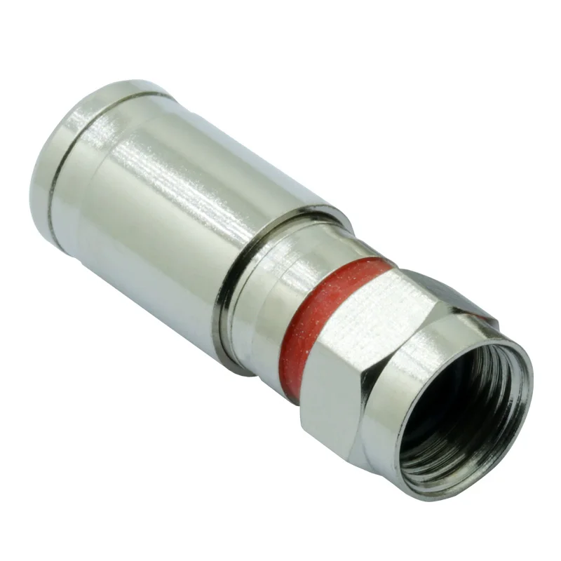 10pcs/lot Copper RG6 Weatherproof F Compression Connector RF COAXIAL Wire Solderless Adapter | Обустройство дома