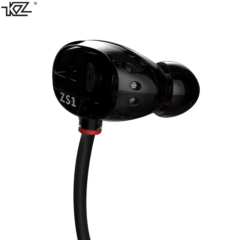 Наушники KZ ZS1 с двойным драйвером мощные стерео наушники-вкладыши с/без HD