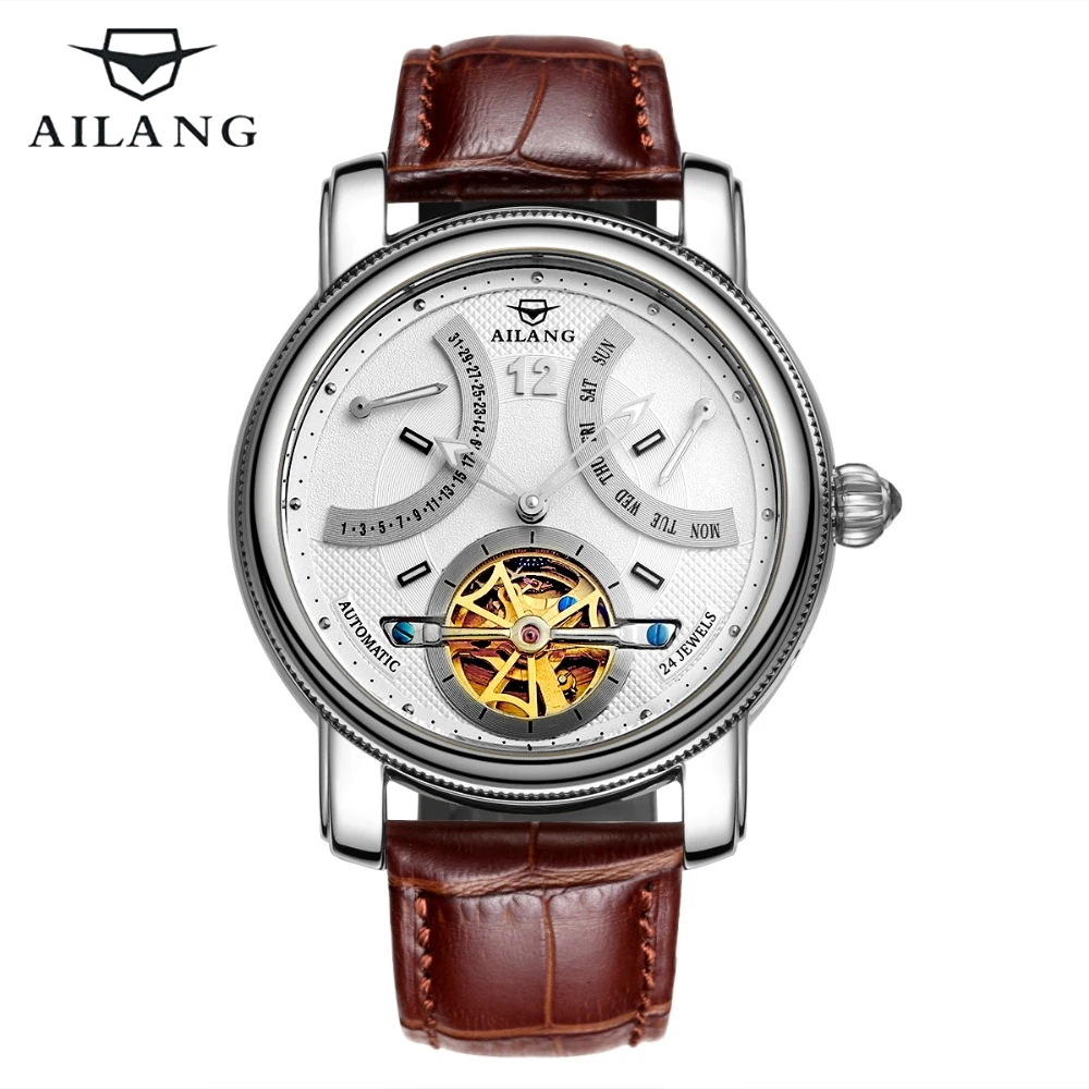 High Quality Top Brand Luxury Tourbillon Men Automatic Mechanical Watch Calendar Male Clock Business Wrist Relogio Masculino | Наручные