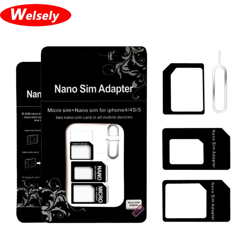 Преобразование Nano sim карты в Micro Стандартный адаптер для карт iPhone 8x7 5S 6 6s Plus xiaomi Note