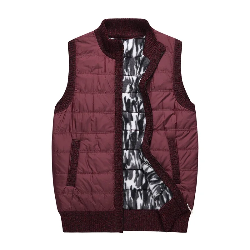 Зимние осенние толстые свитера мужской жилет без рукавов мужские зимние