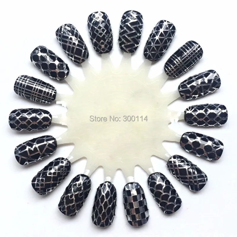 Оптовая продажа многоразовый штамп геометрические наклейки для ногтей