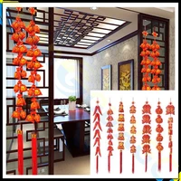 spring festival chinese knots firecrackers red peppers string pendants ornament party room layout chinease new year decoration