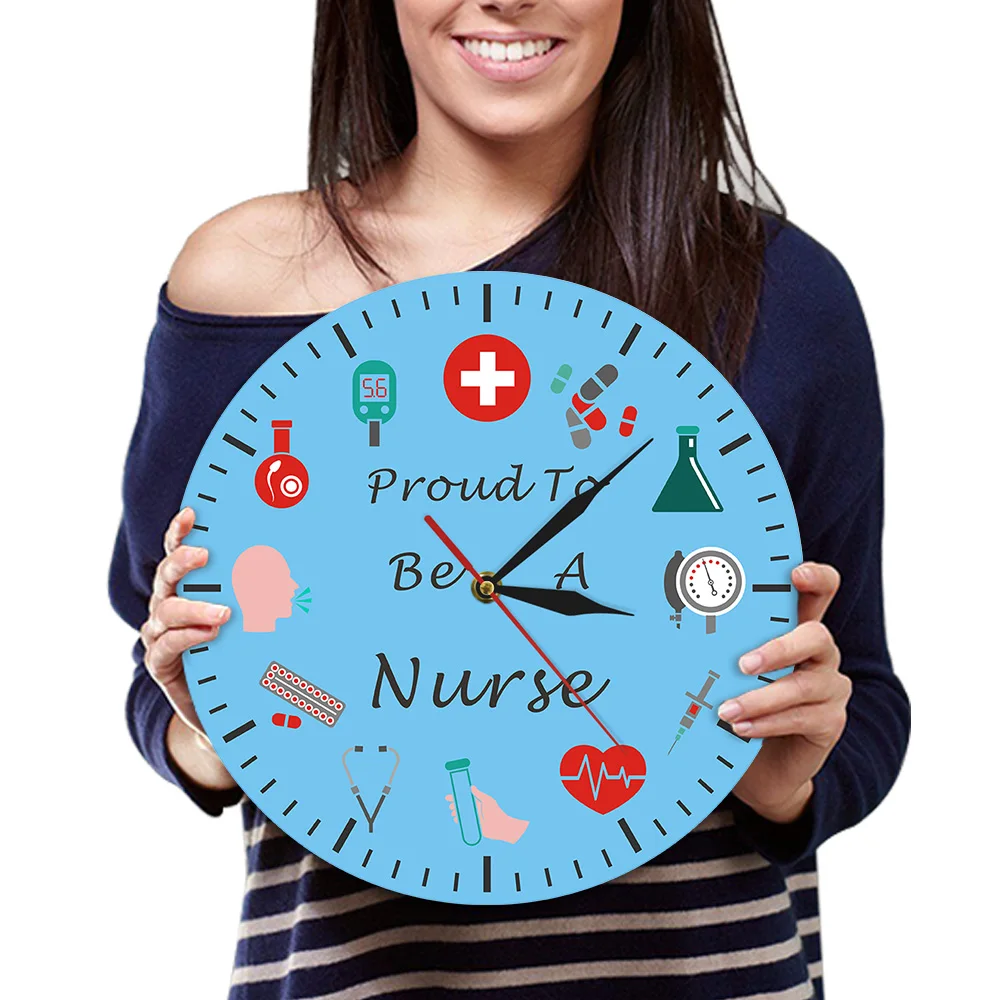 Pround To Be Nurse или ваш пользовательский текстовый комплект медсестры настенные часы