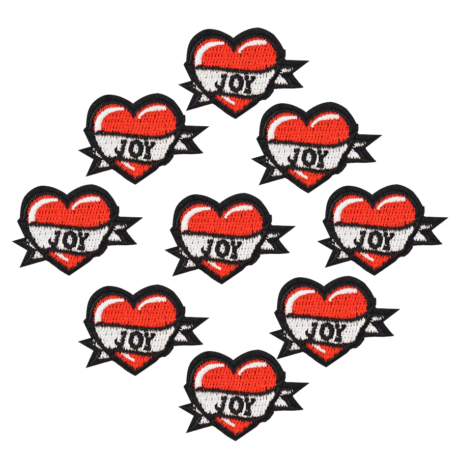 10 шт. вышитые патчи в виде сердца|patch badge|badges for clothingiron on patches |