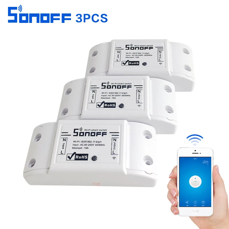 Беспроводное Реле переключения Wi Fi Sonoff модули для автоматизации умного дома IOS