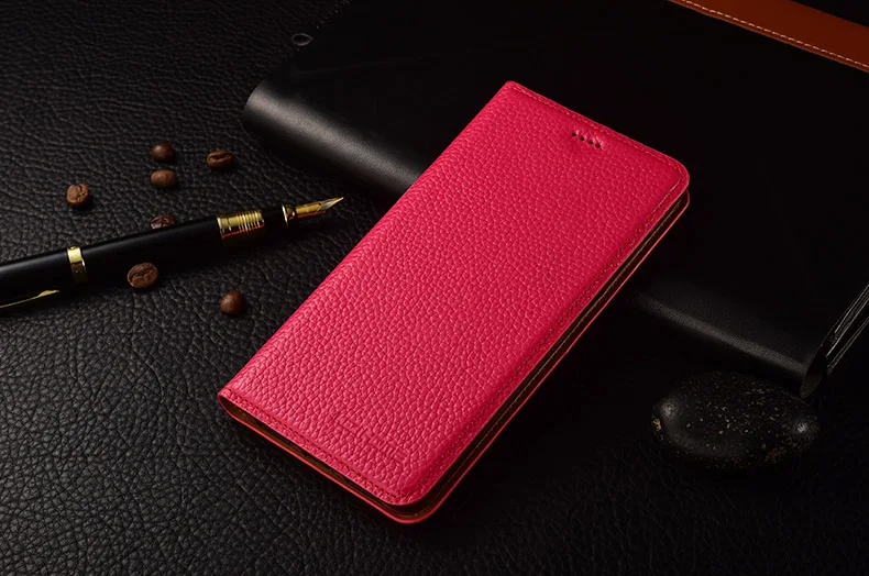 Чехол для Xiaomi Redmi 3S Чехол KEZiHOME личи Натуральная кожа флип-подставка кожаный чехол Капа для Xiaomi Redmi 3 Pro чехол для телефона s - Цвет: rose red
