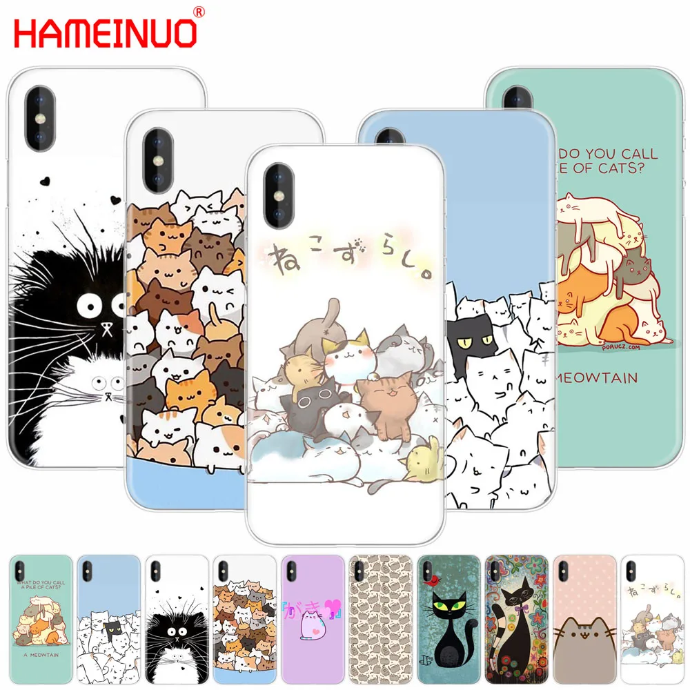 HAMEINUO Милый Забавный в обтяжку пулловер для кошки искусство cat сотовый телефон