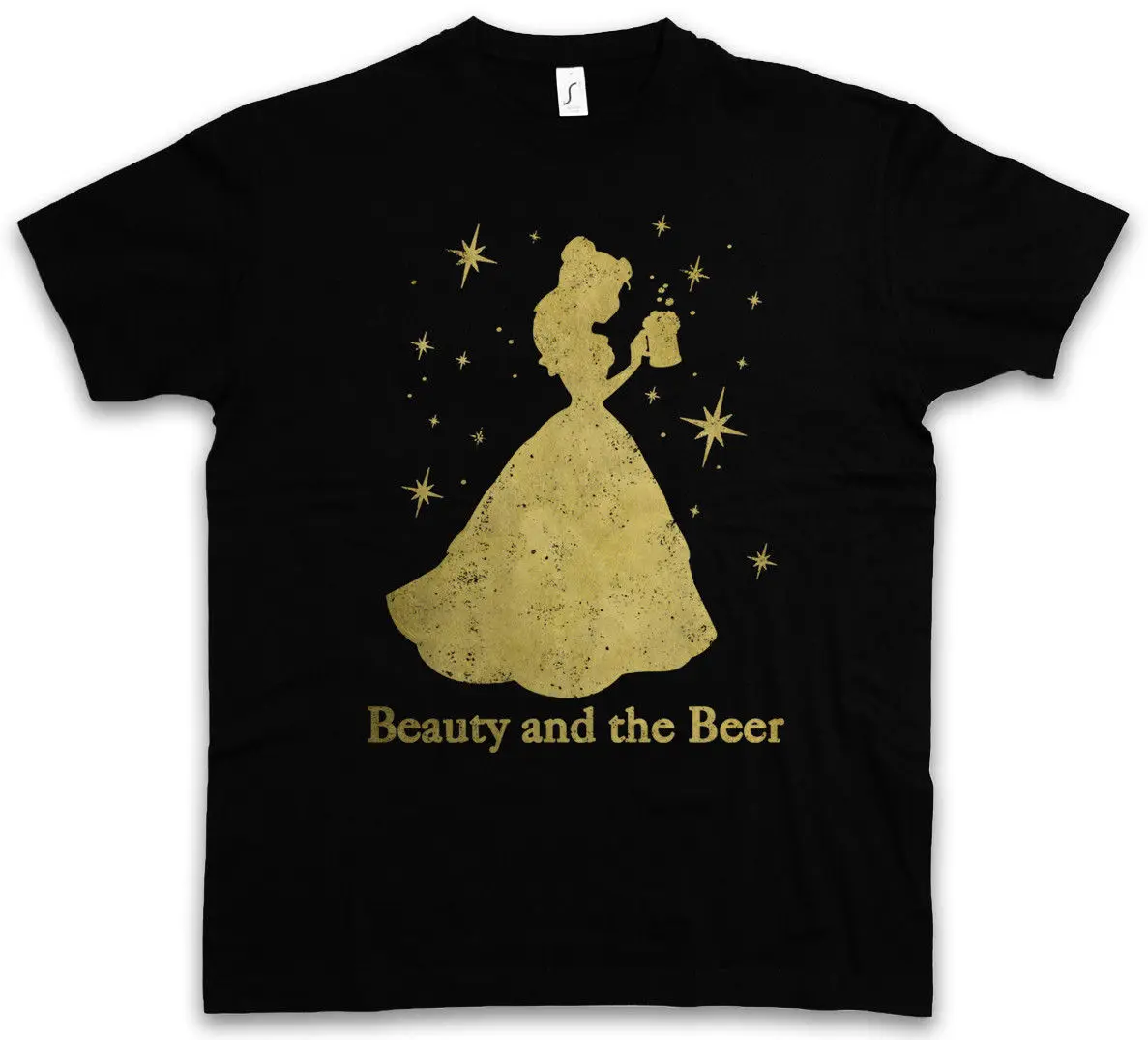 

Beauty and the Beer T-Shirt Fun Alcohol Drunk intoxicated Party drunken Hangover Printed Mens Men T Shirt Classic