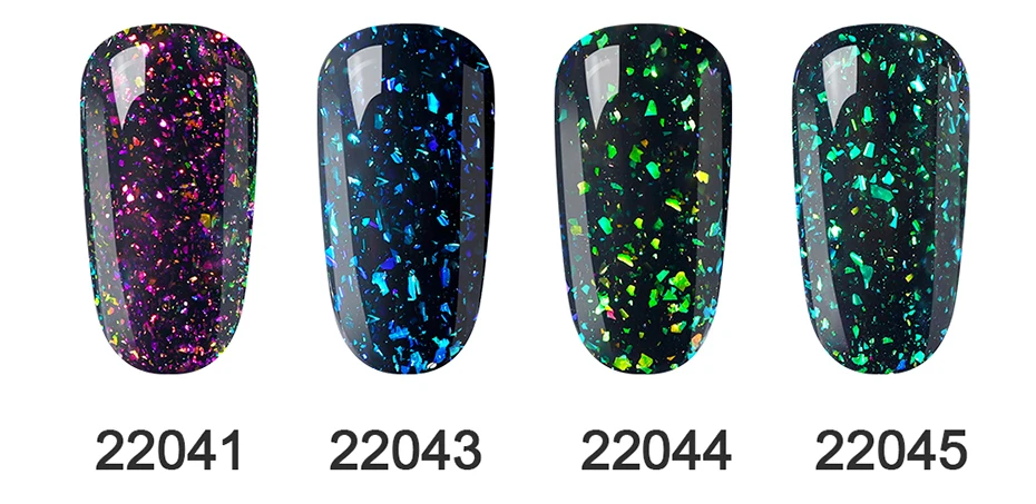 Elite99 Nail Art Design 10ML Soak Off Enamel UV Gel Nail Polish Lacquer Varnish Chameleon Gel Polish Black Based LED Lamp