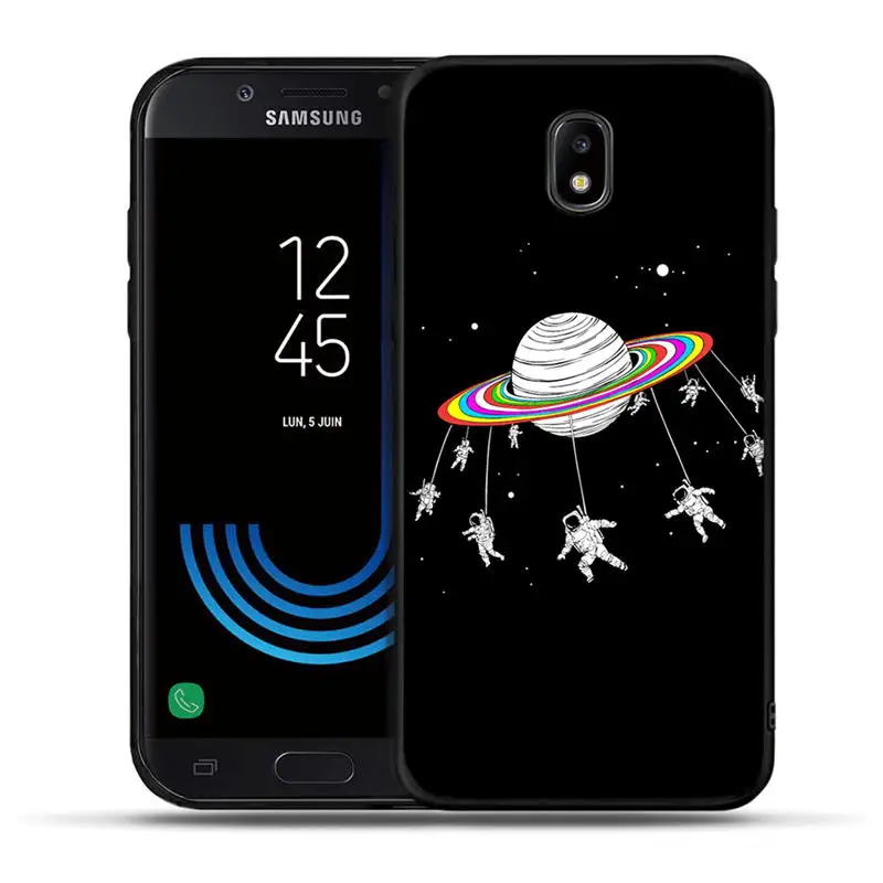 Роскошный черный чехол для телефона Samsung Galaxy J3 J5 J7 2016 2017 G530 J6 2018 мягкий силиконовый