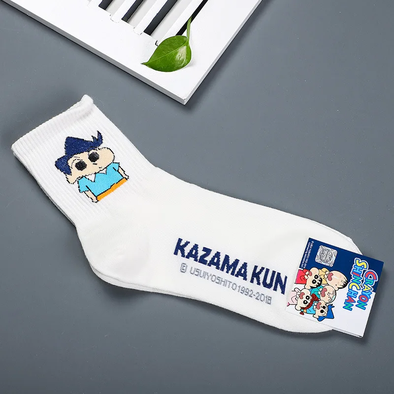 LB02.5 Аниме Crayon Shin-Chan носки с принтом Nowara Shnnosuke Toru Kazama Nohara Misae Action Kamen Красивый Веселый мультяшный женский хлопковый носок - Цвет: LB02.5