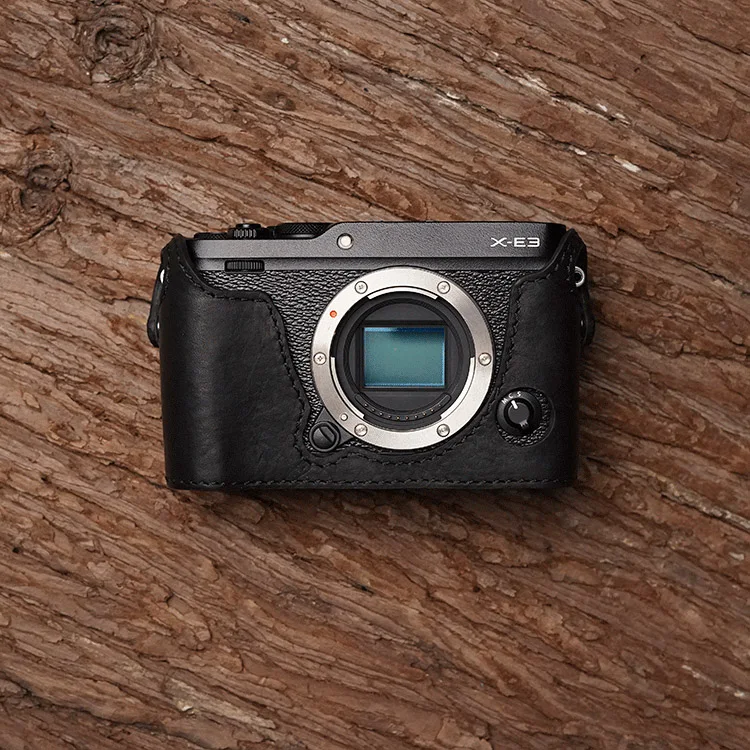 Чехол для камеры Fuji X E3 XE3 из натуральной кожи ручной работы с изображением