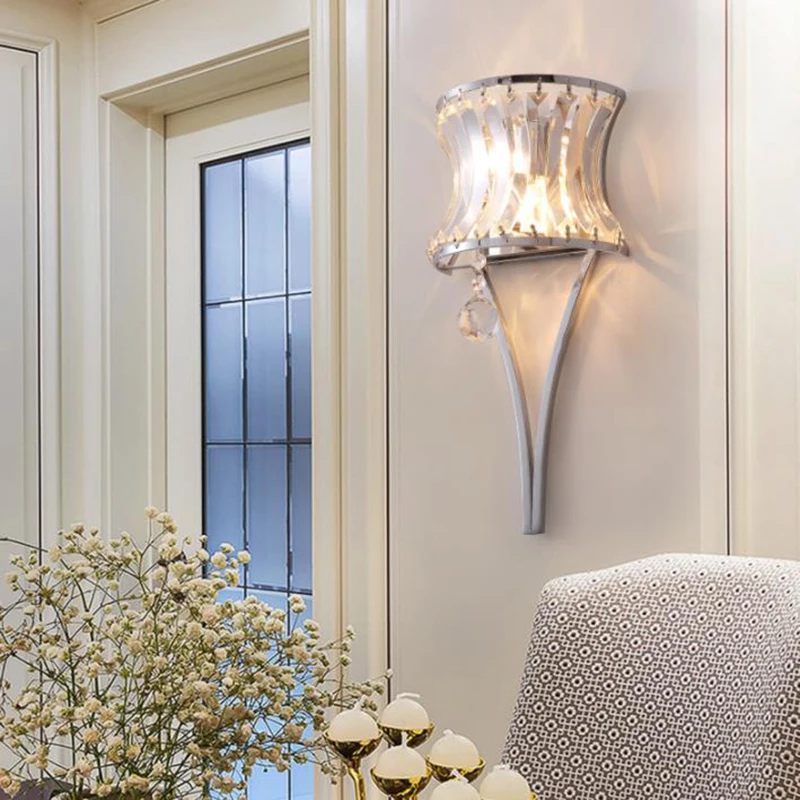 Post-Modern LED crystal wall sconces Modern iron lamps decorative home lighting living room corridor bedroom light | Освещение