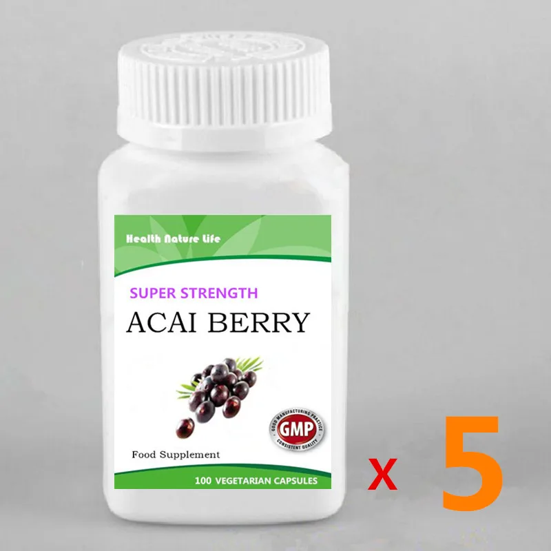 Acai Berry ультра-5000 супер прочность 100 Шапки Veggie Friendly-потеря веса смесь(Vit B12, Vit B6, Vit B5, Vit B1