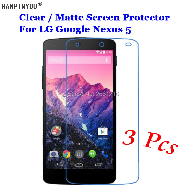 3 шт./лот Новая прозрачная/Антибликовая матовая защитная пленка HD для переднего