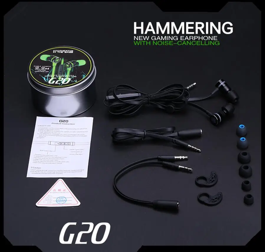 G20 BLACK Игровые наушники G20 Hammerhead с микрофоном, магнитные басовые наушники, стерео наушники для компьютера, геймера, PS4, ноутбука - Цвет: G20 BLACK