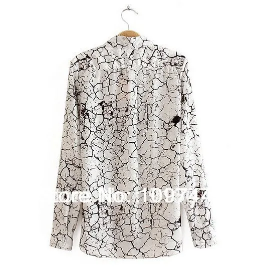 ST943 New Fashion Ladies' vintage stone skin print blouses elegant novelty Shirts casual slim brand designer tops |