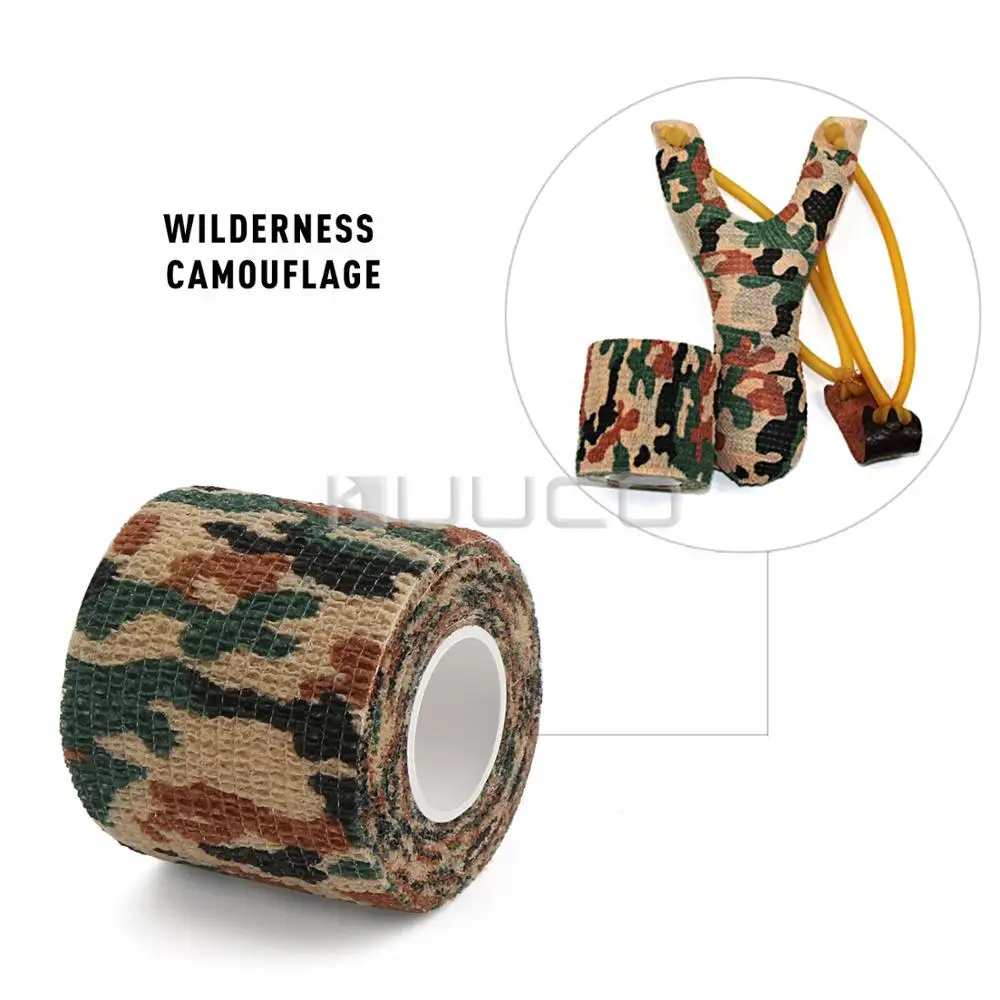

50 PCS/LOT Self adhesive elastic bandage/Camouflage Tape/Adhesive Tape for camera/Gun/Knives/Flashlight/Telescope/Bicycle etc