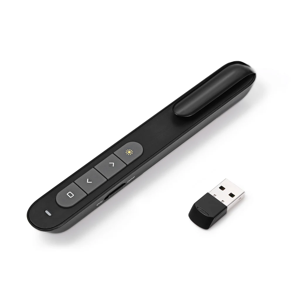 PP-927 Wireless Laser Presenter RF 2.4GHz PowerPoint PPT Clicker Presentation Remote USB Control Pen With Receiver For Cat'S Toy |