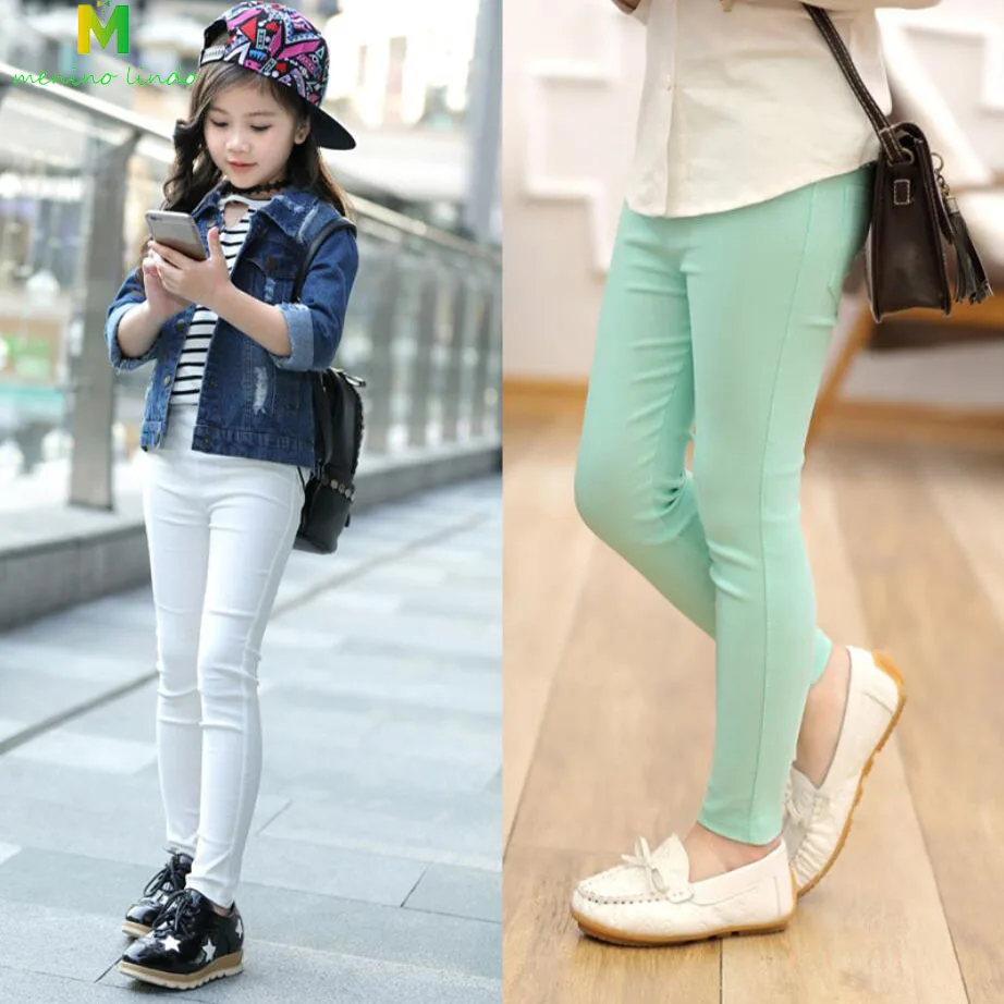 Для отдыха в ночном клубе детская одежда ярких цветов Брюки Капри От 3 до 11 лет для