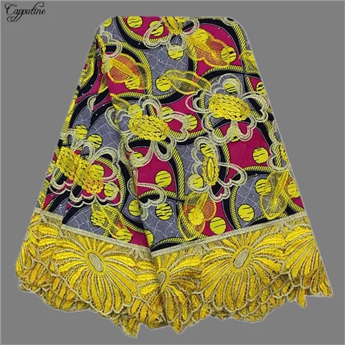 Excellent African veritable batik ankara wax lace fabric with water soluble for lady dress SLW93(6yards/lot) | Дом и сад