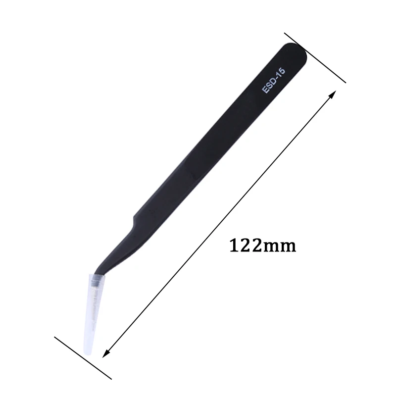 Безопасный прецизионный Пинцет ESD пинцеты щипцы из нержавеющей стали изогнутые