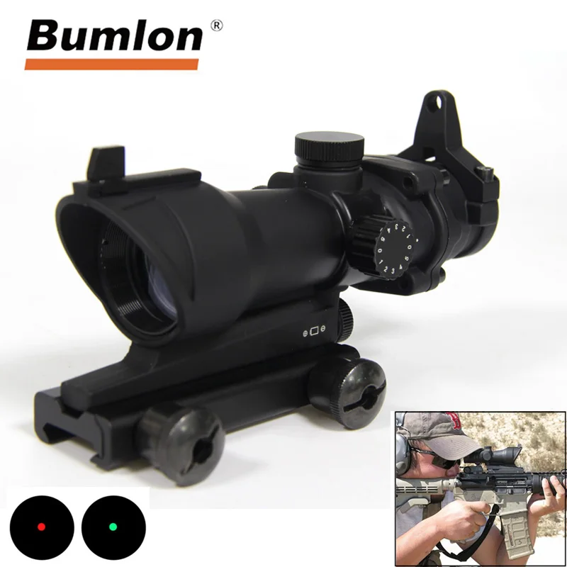 Bumlon оптическим 1X32 Коллиматорный прицел оптические прицелы Red Dot Сфера охотничьи с