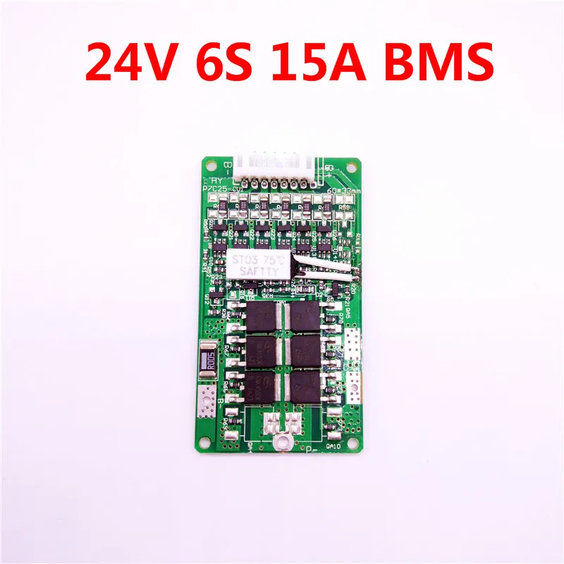 Батарея для мотоцикла 6 S 24 V BMS 15A литиевая батарея электрического велосипеда 8ah 10ah