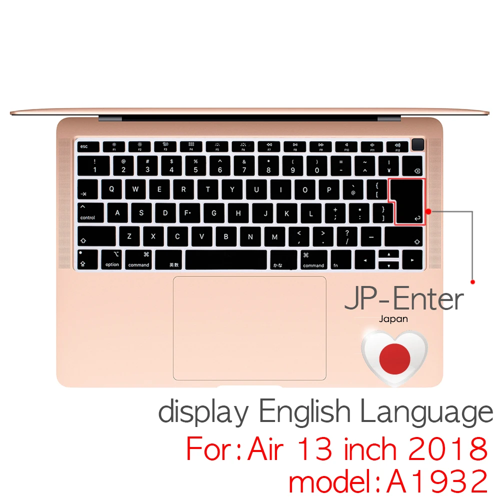 Японская версия клавиатуры чехол для ноутбука чехлы Macbook air13 A1932 Япония |