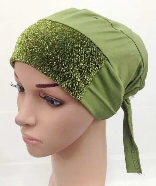 Блестящий мусульманский шарф с галстуком|underscarf| |