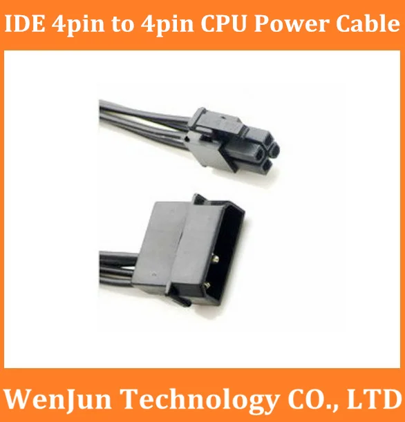 

Free Shipping molex 4pin to CPU 4pin male Power Cable IDE 4pin to CPU 4pin Power Supply Cable cord