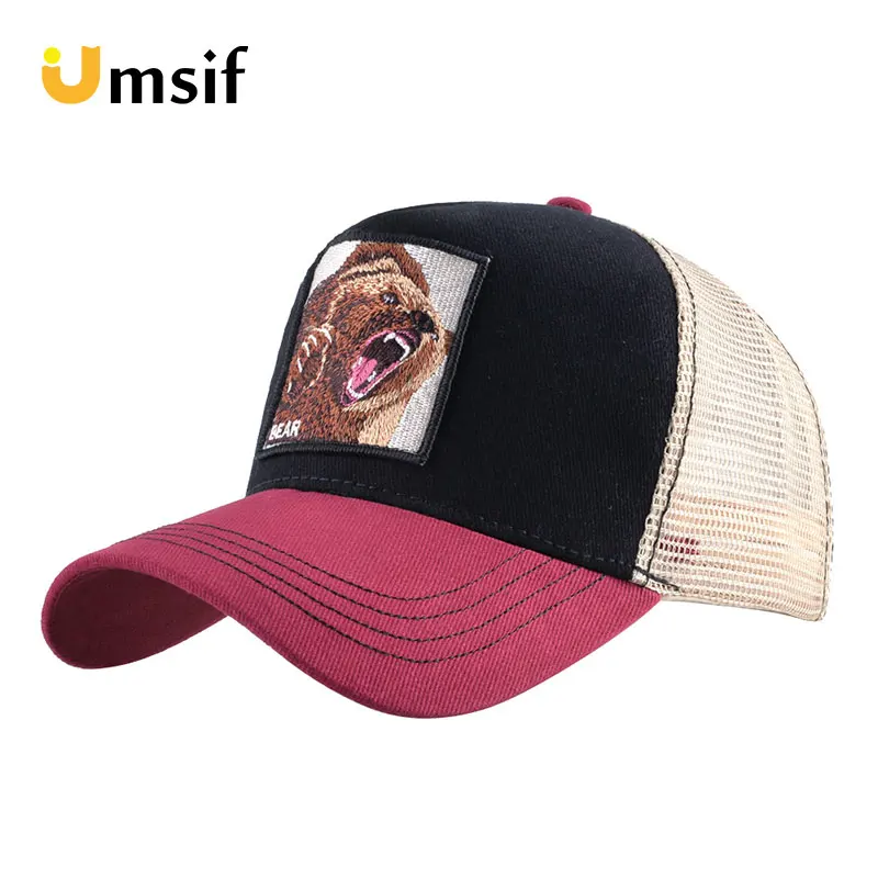 Модные бейсбольные кепки с вышивкой животных для мужчин и женщин Snapback хип хоп
