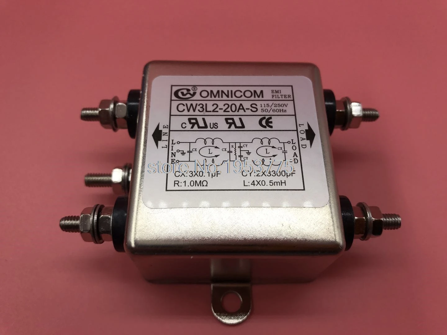 CW3L2 20A S AC однофазный фильтр EMI Line 115V/250V 20A|filter|filter emifilter power |