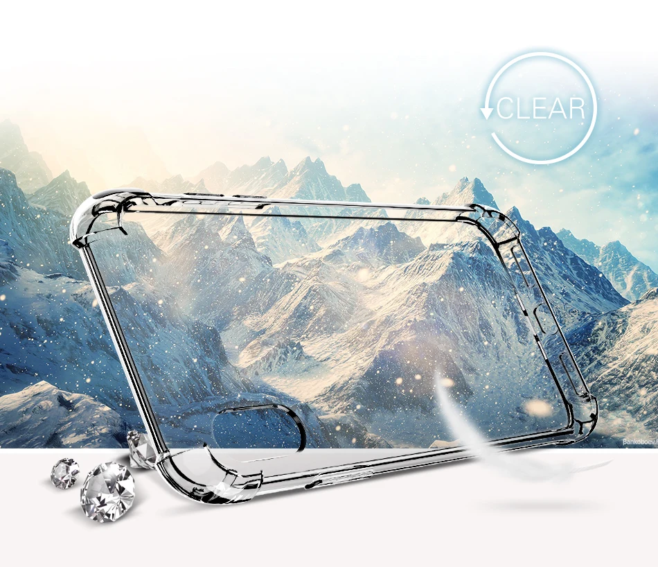 Мягкий ударопрочный чехол ONEYES для iphone 6 6s 7 8 Plus прозрачный смартфона задняя крышка