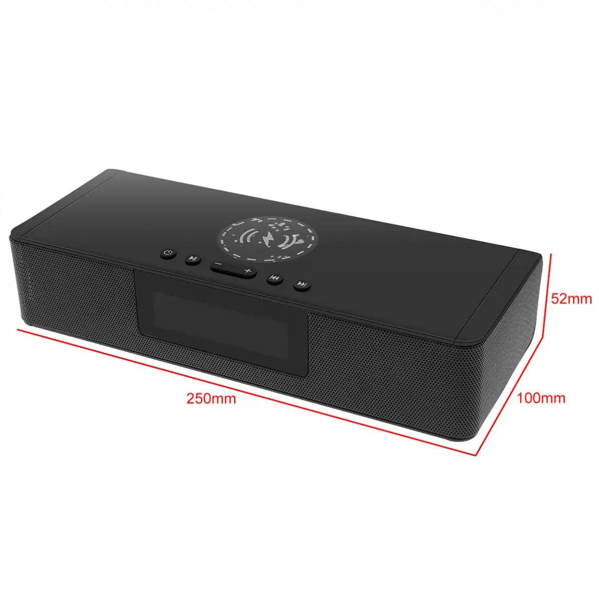 BS-39A Встроенный микрофон Bluetooth Саундбар динамик с беспроводной QI зарядки и светодиодный интеллектуальный дисплей для телефона/ПК/телевизора