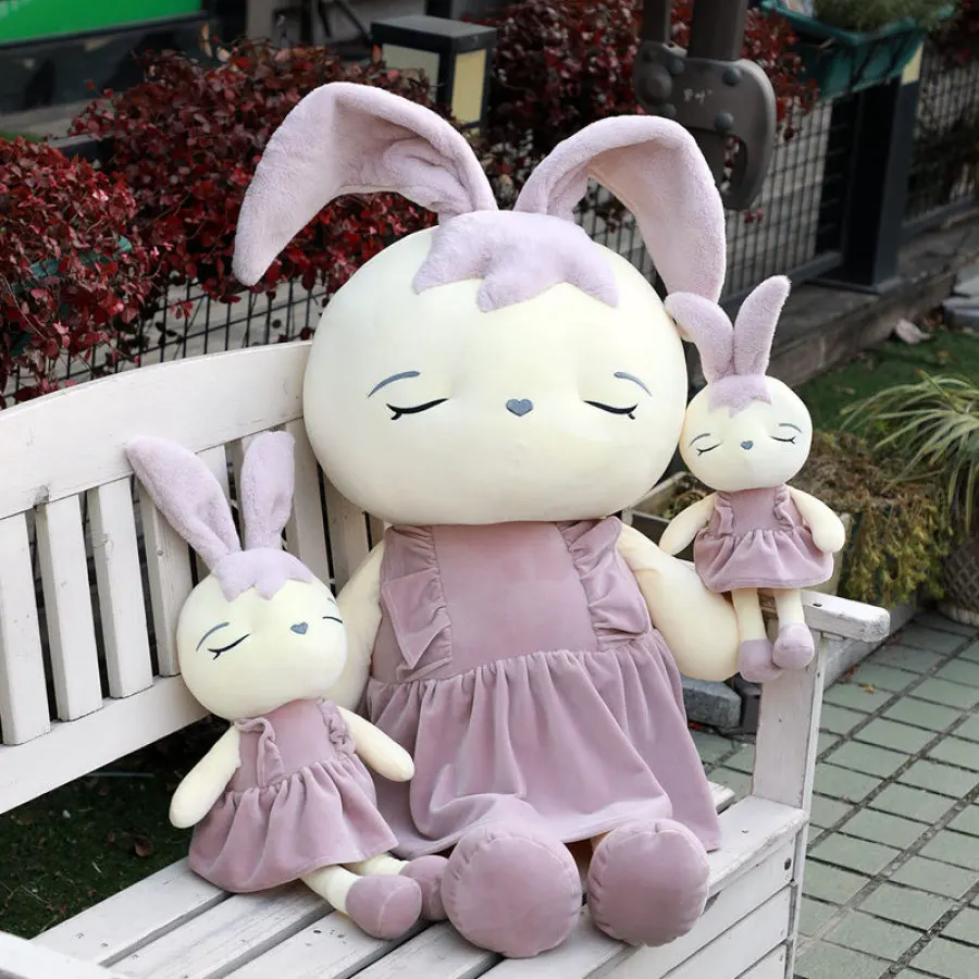 Cute wink skirt rabbit doll plush toy pillow to appease creative personality birthday gift | Игрушки и хобби